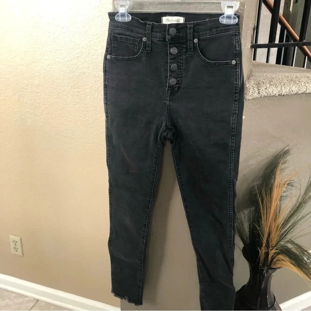 Madewell 10 “ High Dise Gray Jeans Size 25 - Picture 3 of 4